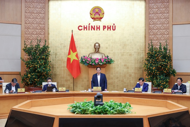 Thủ tướng Chính phủ Phạm Minh Chính phát biểu kết luận phiên họp - Ảnh: VGP/Nhật Bắc