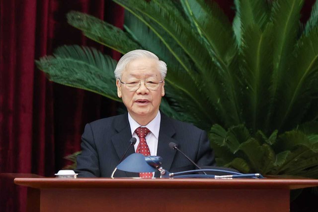 Tổng Bí thư Nguyễn Phú Trọng phát biểu chỉ đạo Hội nghị - Ảnh: VGP/Nhật Bắc