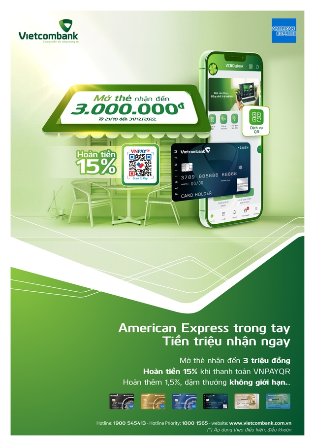 Bùng nổ ưu đãi cùng thẻ Vietcombank American Express - Ảnh 1.