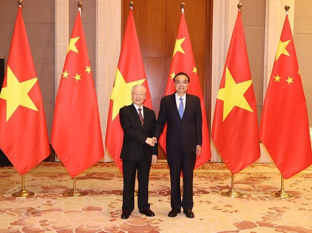 Tổng Bí thư Nguyễn Phú Trọng hội kiến Thủ tướng Quốc vụ viện Trung Quốc Lý Khắc Cường - Ảnh 1.