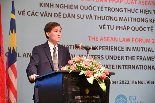 Diễn đàn pháp luật ASEAN về kinh nghiệm quốc tế về tương trợ tư pháp trong lĩnh vực dân sự và thương mại - Ảnh 2.