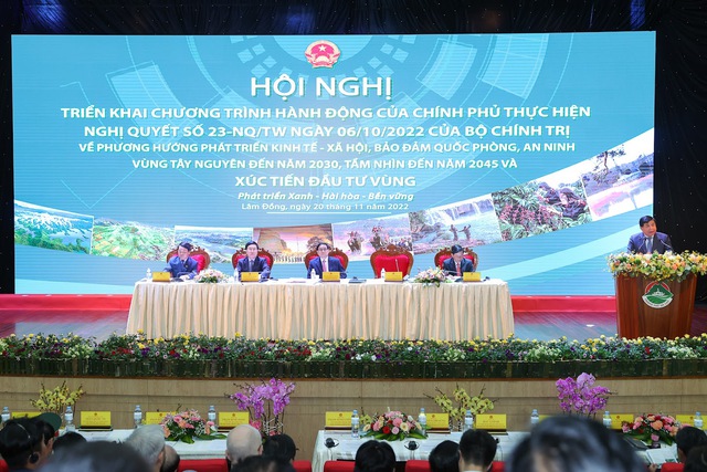 Thủ tướng Phạm Minh Chính chủ trì hội nghị phát triển kinh tế - xã hội, bảo đảm quốc phòng, an ninh Vùng Tây Nguyên - Ảnh 2.