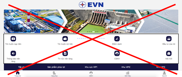 EVN cảnh báo tình trạng trang web giả mạo thương hiệu - Ảnh 1.