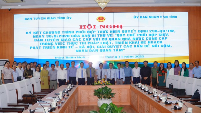 Ban Tuyên giáo Tỉnh ủy và UBND tỉnh Thừa thiên Huế ký kết chương trình phối hợp công tác - Ảnh 2.