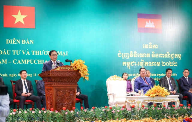 Thủ tướng Hun Sen: Campuchia muốn tham gia chuỗi liên kết sản xuất với Việt Nam - Ảnh 5.