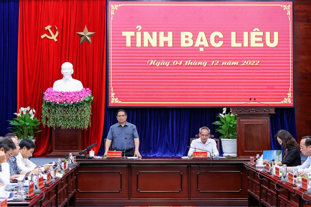 Thủ tướng Phạm Minh Chính làm việc với Ban Thường vụ Tỉnh ủy Bạc Liêu - Ảnh 2.