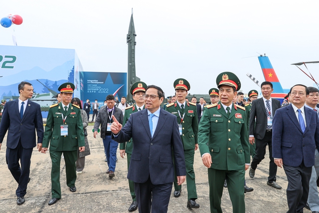 Chùm ảnh: Thủ tướng dự lễ khai mạc Triển lãm Quốc phòng quốc tế Việt Nam 2022 - Ảnh 2.