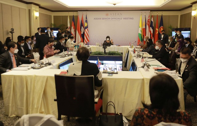 Rà soát việc chuẩn bị cho Hội nghị Bộ trưởng Ngoại giao ASEAN đầu tiên trong năm 2022 - Ảnh 1.