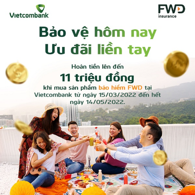 Ưu đãi hoàn tiền lên đến 11 triệu đồng khi mua bảo hiểm FWD tại Vietcombank - Ảnh 1.