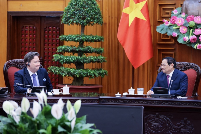 Thủ tướng đánh giá hợp tác khắc phục hậu quả chiến tranh là điểm sáng trong quan hệ Việt Nam - Hoa Kỳ, góp phần tăng cường xây dựng lòng tin giữa hai dân tộc. Ảnh: VGP/Nhật Bắc