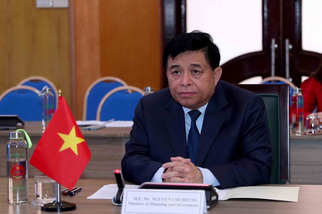 Bộ trưởng Nguyễn Chí Dũng làm việc với Đoàn doanh nghiệp cấp cao của Hội đồng kinh doanh Hoa Kỳ - ASEAN (USABC). Ảnh MPI