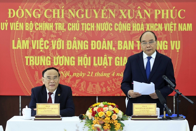 Chủ tịch nước làm việc với Hội Luật gia Việt Nam - Ảnh 1. Chủ tịch nước làm việc với Hội Luật gia Việt Nam - Ảnh 1.