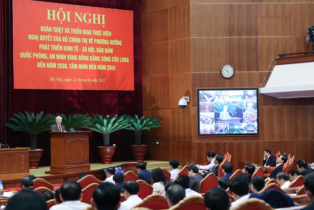 Tổng Bí thư Nguyễn Phú Trọng đã luận giải, nêu lên các ý do mà Bộ Chính trị bàn và ra Nghị quyết mới về Vùng đồng bằng sông Cửu Long