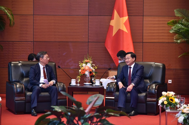 Phó Thủ tướng Lê Minh Khái tiếp Tổng giám đốc Ngân hàng Hana, Hàn Quốc - Ảnh 1.
