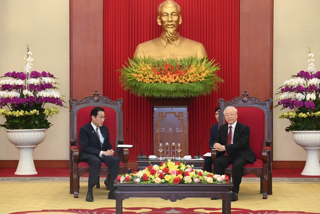 Tổng Bí thư Nguyễn Phú Trọng tiếp Thủ tướng Nhật Bản Kishida Fumi - Ảnh 3.