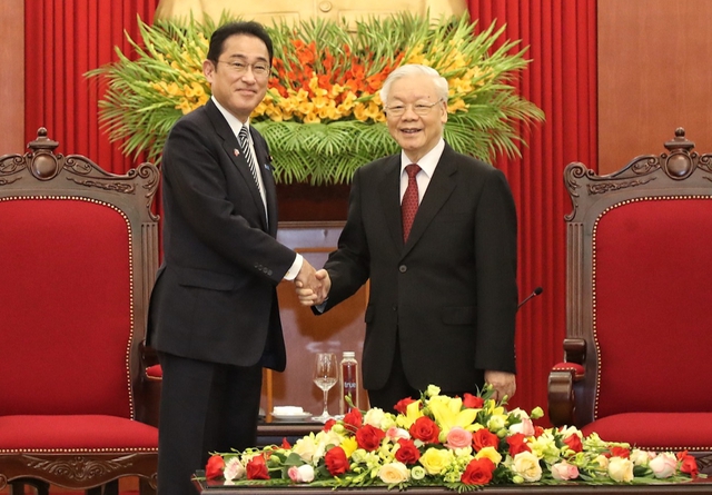 Tổng Bí thư Nguyễn Phú Trọng tiếp Thủ tướng Nhật Bản Kishida Fumi - Ảnh 1.