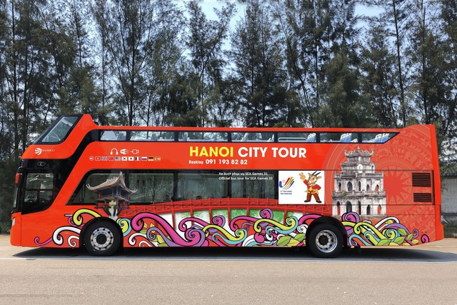 Miễn phí vé trải nghiệm xe buýt 2 tầng cho đại biểu tham dự SEA Games 31 - Ảnh 1.