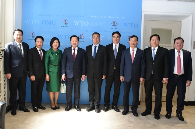 Việt Nam coi trọng vai trò trung tâm của WTO trong thúc đẩy hệ thống thương mại đa phương mở, minh bạch, dựa trên luật lệ, loại bỏ các hàng rào thuế quan, chống chủ nghĩa bảo hộ thương mại - Ảnh: VGP/Trần Mạnh