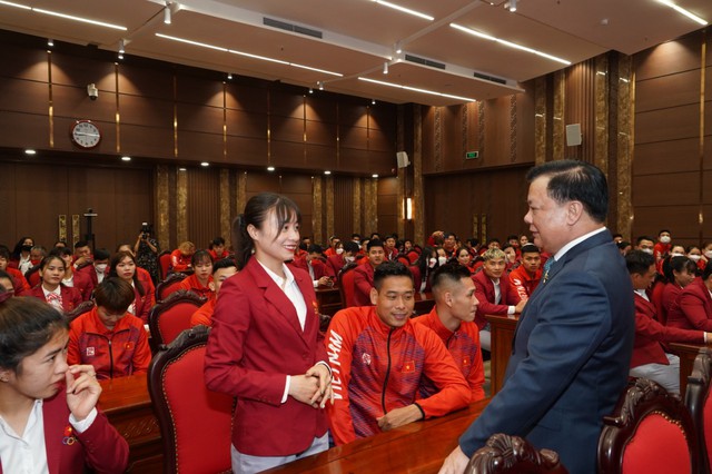 Hà Nội tuyên dương các VĐV, HLV đạt thành tích xuất sắc tại SEA Games 31 - Ảnh 1. Hà Nội tuyên dương các VĐV, HLV đạt thành tích xuất sắc tại SEA Games 31 - Ảnh 1.