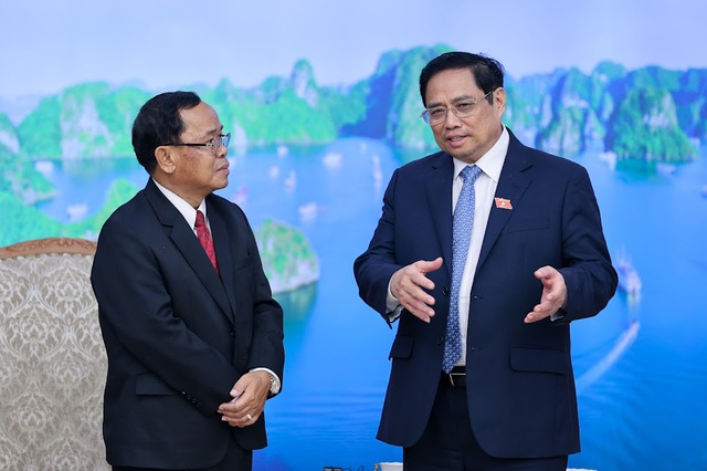 Thủ tướng Phạm Minh Chính tiếp Tổng Thanh tra Nhà nước Lào - Ảnh 2.