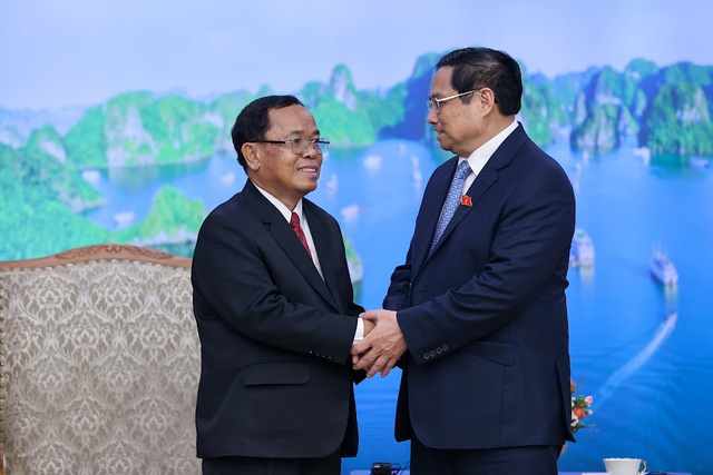Thủ tướng Phạm Minh Chính tiếp Tổng Thanh tra Nhà nước Lào - Ảnh 5.