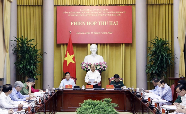 Chủ tịch nước họp về Đề án Tổng kết 10 năm thực hiện Chiến lược bảo vệ Tổ quốc - Ảnh 1. Chủ tịch nước họp về Đề án Tổng kết 10 năm thực hiện Chiến lược bảo vệ Tổ quốc - Ảnh 1.