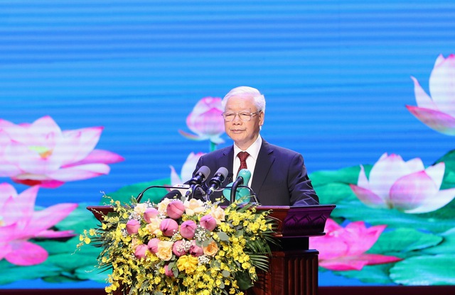 Diễn văn của Tổng Bí thư Nguyễn Phú Trọng tại Lễ kỷ niệm 60 năm Ngày thiết lập quan hệ ngoại giao và 45 năm Ngày ký Hiệp ước Hữu nghị và hợp tác Việt Nam-Lào - Ảnh 1. Diễn văn của Tổng Bí thư Nguyễn Phú Trọng tại Lễ kỷ niệm 60 năm Ngày thiết lập quan hệ ngoại giao và 45 năm Ngày ký Hiệp ước Hữu nghị và hợp tác Việt Nam-Lào - Ảnh 1.