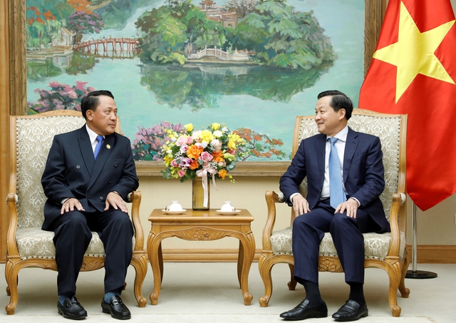 Phó Thủ tướng Lê Minh Khái tiếp Bộ trưởng Tài chính Lào - Ảnh 2.