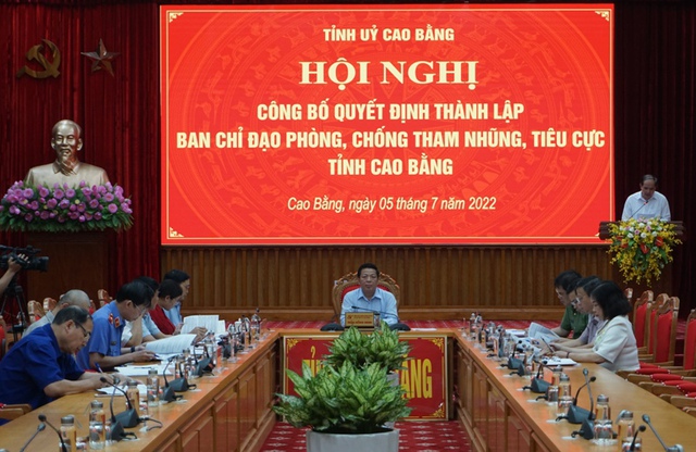 Cao Bằng, Nghệ An thành lập Ban Chỉ đạo phòng, chống tham nhũng tiêu cực - Ảnh 1.