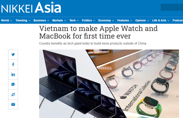 Apple hướng tới sản xuất đồng hồ thông minh và máy tính xách tay tại Việt Nam - Ảnh 1.