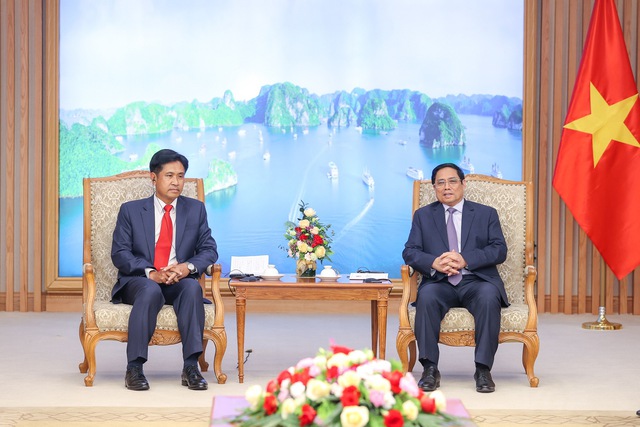 Thủ tướng Phạm Minh Chính tiếp Bộ trưởng Tư pháp Lào - Ảnh 2.