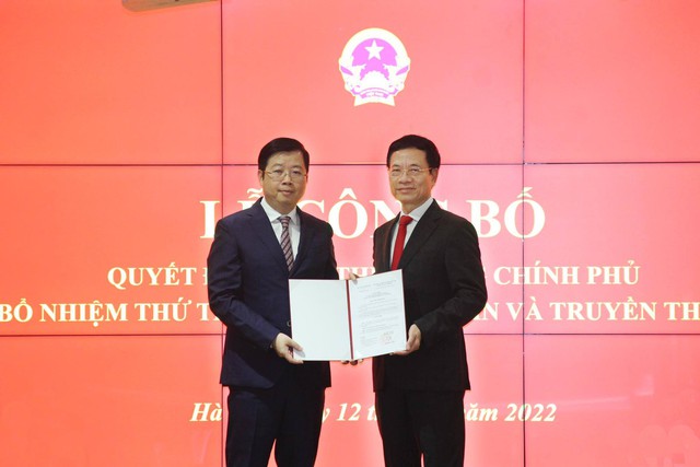 Bộ TT&TT công bố bổ nhiệm ông Nguyễn Thanh Lâm làm Thứ trưởng - Ảnh 1.