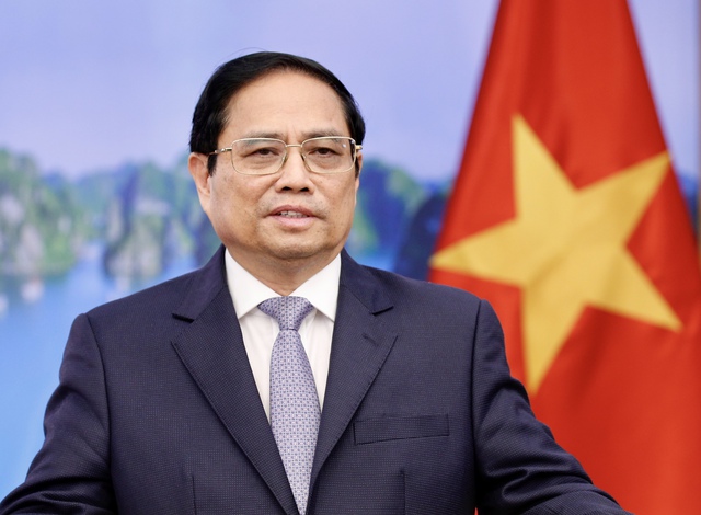Thủ tướng Chính phủ khẳng định Việt Nam chủ trương xây dựng nền kinh tế độc lập tự chủ và tích cực hội nhập quốc tế sâu rộng, thực chất - Ảnh: VGP/Nhật Bắc