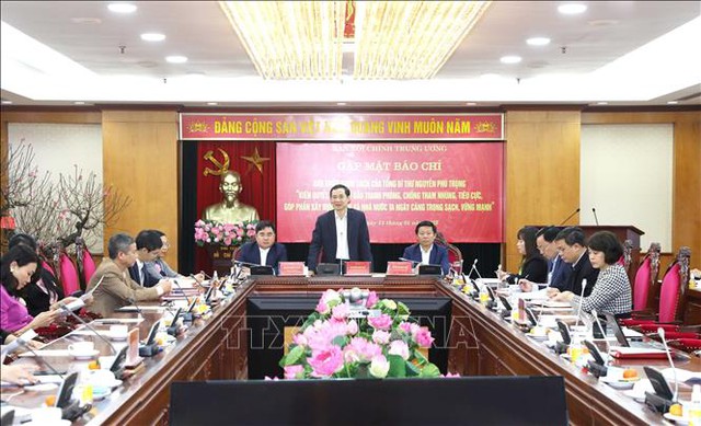 Họp báo giới thiệu cuốn sách của Tổng Bí thư Nguyễn Phú Trọng về phòng, chống tham nhũng, tiêu cực - Ảnh 1.