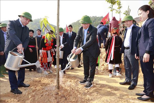Chủ tịch Quốc hội Vương Đình Huệ dự Lễ phát động thi đua và Tết trồng cây tại Tuyên Quang - Ảnh 2.