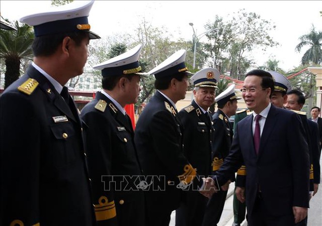 Đồng chí Võ Văn Thưởng thăm Quân chủng Hải quân và dự 'Tết sum vầy-Xuân gắn kết' tại Hải Phòng - Ảnh 1.