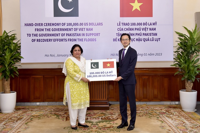 Việt Nam tặng Pakistan 100.000 USD khắc phục hậu quả lũ lụt - Ảnh 1.