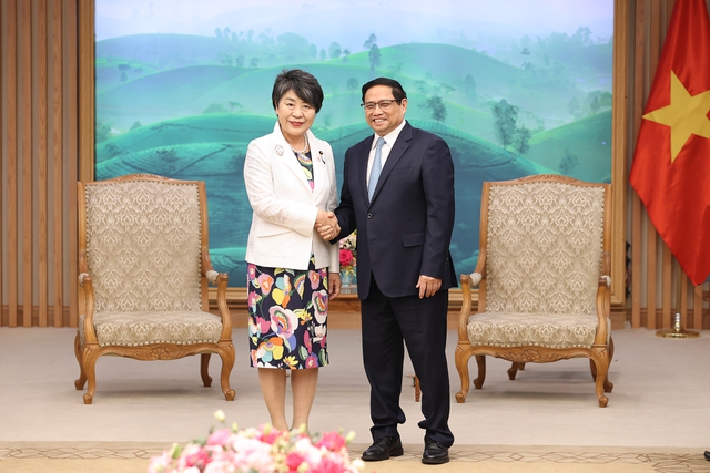 Thủ tướng Chính phủ Phạm Minh Chính tiếp Bộ trưởng Ngoại giao Nhật Bản - Ảnh 1.