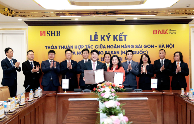 SHB thiết lập quan hệ hợp tác với ngân hàng Hàn Quốc - Ảnh 1.