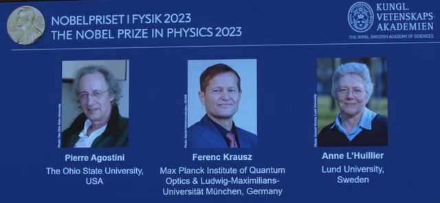 Giải Nobel Vật lý 2023 tôn vinh nghiên cứu về xung ánh sáng atto giây - Ảnh 1.
