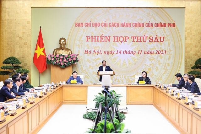 Thủ tướng Phạm Minh Chính, Trưởng Ban Chỉ đạo Cải cách hành chính (CCHC) của Chính phủ chủ trì phiên họp thứ sáu của Ban Chỉ đạo - Ảnh: VGP/Nhật Bắc