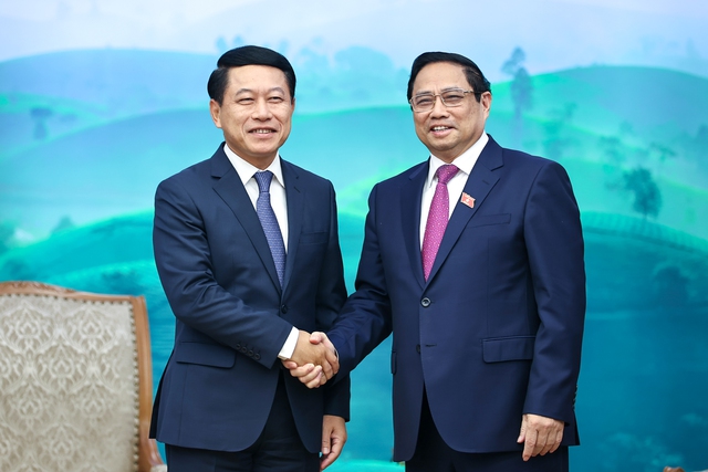 Thủ tướng Phạm Minh Chính tiếp Phó Thủ tướng, Bộ trưởng Bộ Ngoại giao Lào- Ảnh 1.