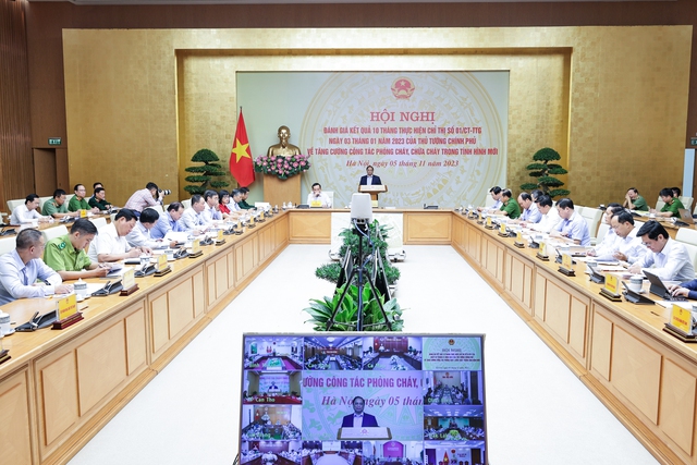 Thủ tướng chủ trì Hội nghị trực tuyến toàn quốc về công tác phòng cháy, chữa cháy - Ảnh 1.