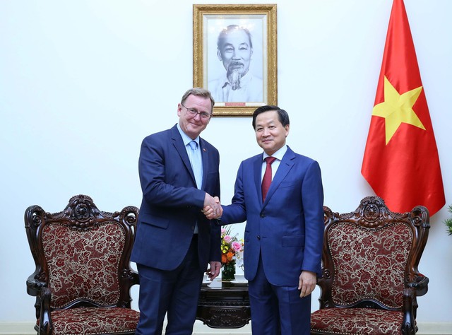 Phó Thủ tướng Lê Minh Khái tiếp Thủ hiến Bang Thuringia, Cộng hòa Liên bang Đức - Ảnh 4.