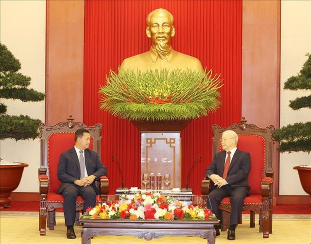Tổng Bí thư Nguyễn Phú Trọng tiếp Thủ tướng Campuchia Hun Manet- Ảnh 2.