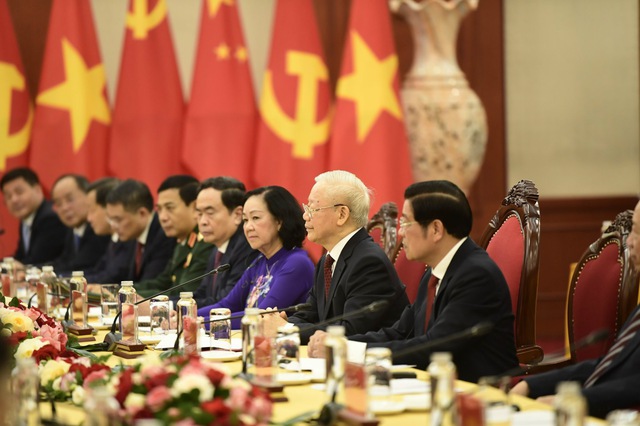 Tổng Bí thư Nguyễn Phú Trọng chủ trì lễ đón cấp Nhà nước Tổng Bí thư, Chủ tịch Trung Quốc Tập Cận Bình- Ảnh 10.