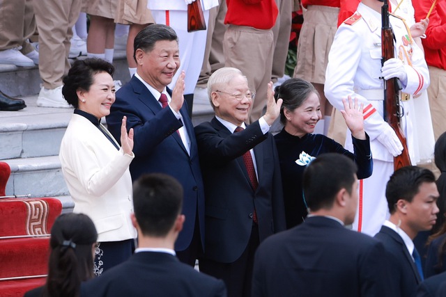 Tổng Bí thư Nguyễn Phú Trọng chủ trì lễ đón cấp Nhà nước Tổng Bí thư, Chủ tịch Trung Quốc Tập Cận Bình- Ảnh 6.