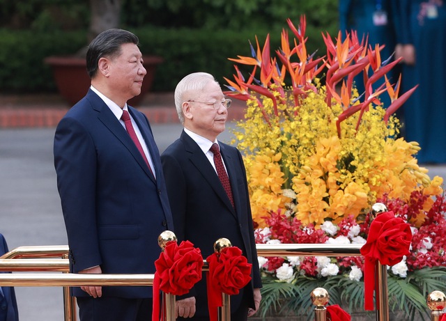 Tổng Bí thư Nguyễn Phú Trọng chủ trì lễ đón cấp Nhà nước Tổng Bí thư, Chủ tịch Trung Quốc Tập Cận Bình- Ảnh 5.