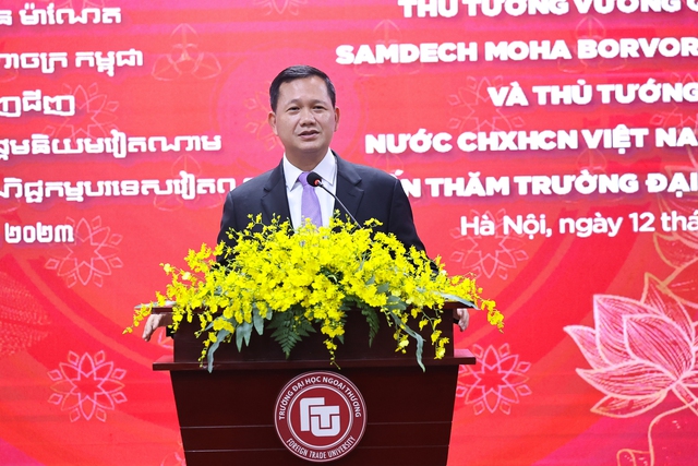 Hai Thủ tướng Việt Nam, Campuchia giao lưu với sinh viên, thế hệ trẻ hai nước- Ảnh 6.