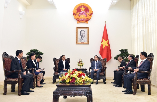 Phó Thủ tướng Trần Lưu Quang tiếp Bộ trưởng Thông tin, Văn hoá và Du lịch Lào- Ảnh 2.